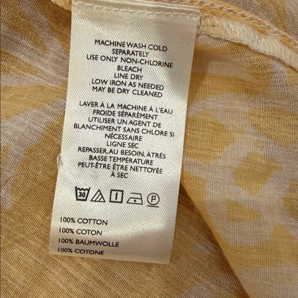 The Sydney Batwing Blouse by Pilcro Floral Yellow and White Women's Top M - Picture 9 of 13